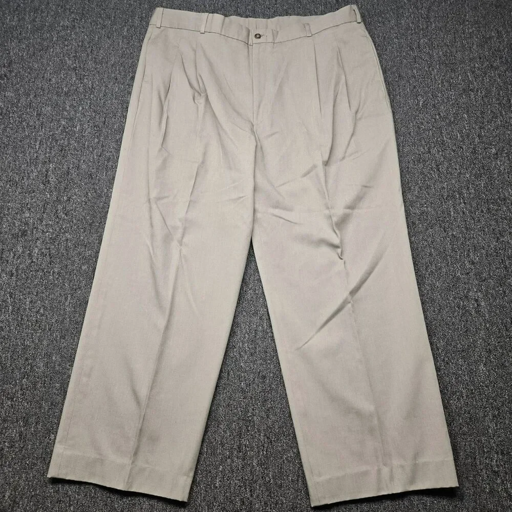 Vintage Levi’s Sevens Exact Trousers Men’s 38x27 Gray Pleated Pants USA 1990s